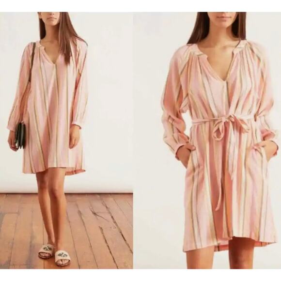 XIRENA Sabrine Dress in Pink Villa stripes - Picture 1 of 10